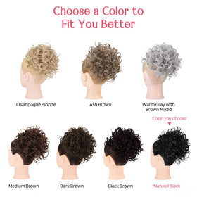 HOOJIH color-difference note for natural black shade varies across screens.