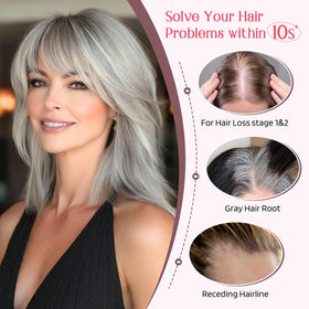 HOOJIH Hair Topper clip-in attachment provides secure, quick application