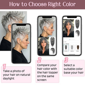 HOOJIH Hair Topper ready for trimming or professional dye