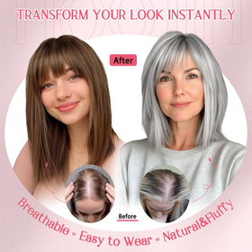 HOOJIH Hair Topper lace base is lightweight and comfortable for all-day wear