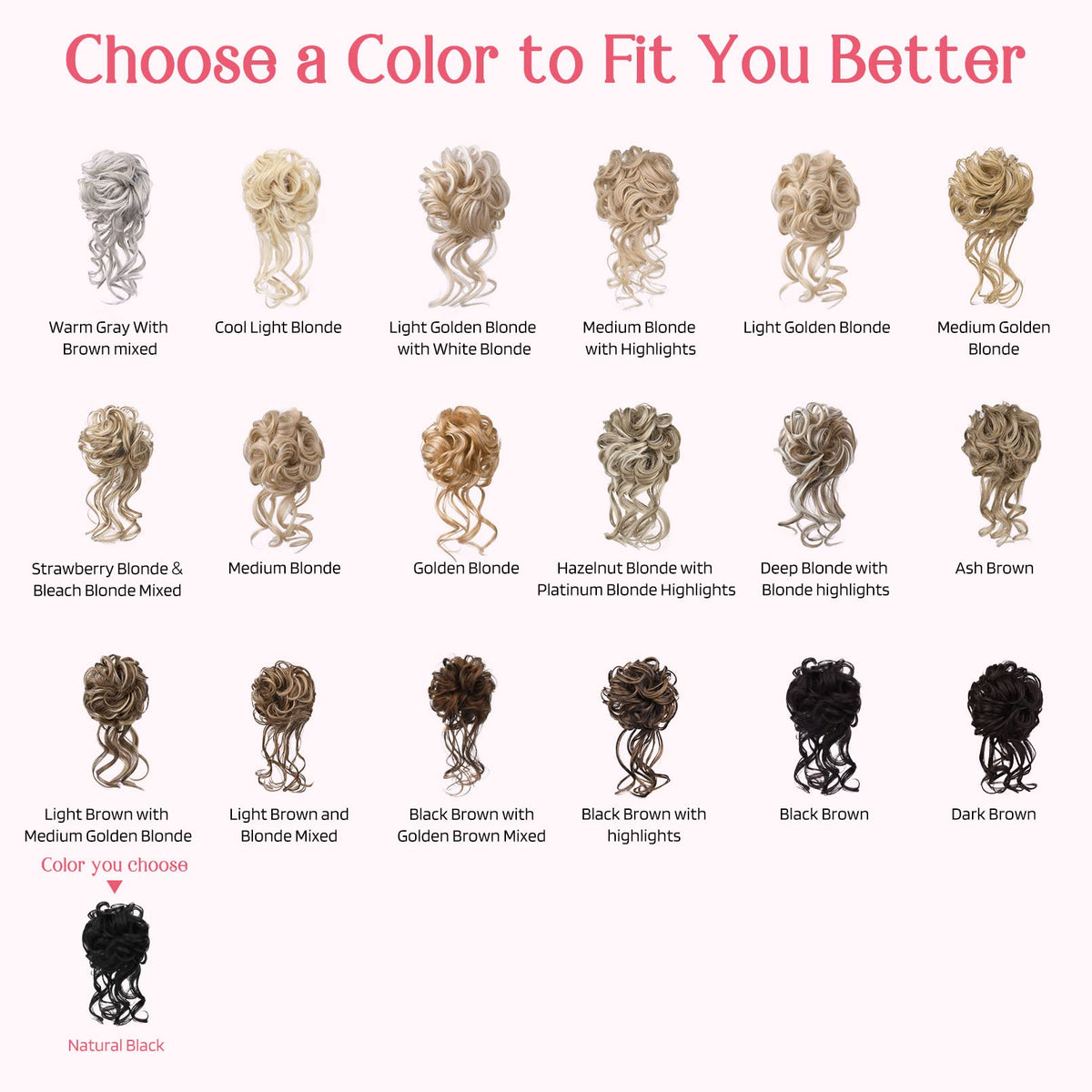 HOOJIH reusable, washable bun for repeated wear in black.