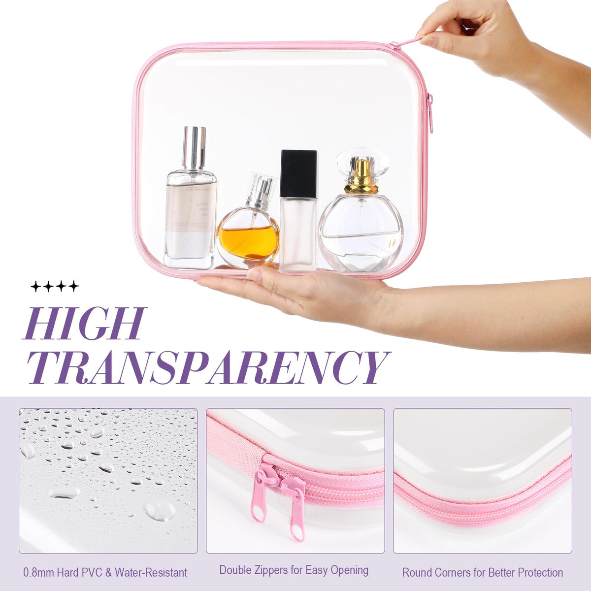 Hoolerry transparent storage box helps spot contents at a glance