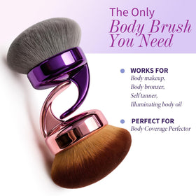 Hoostee Blend & Blur bristles closeup shows dense vegan bristles for even application.