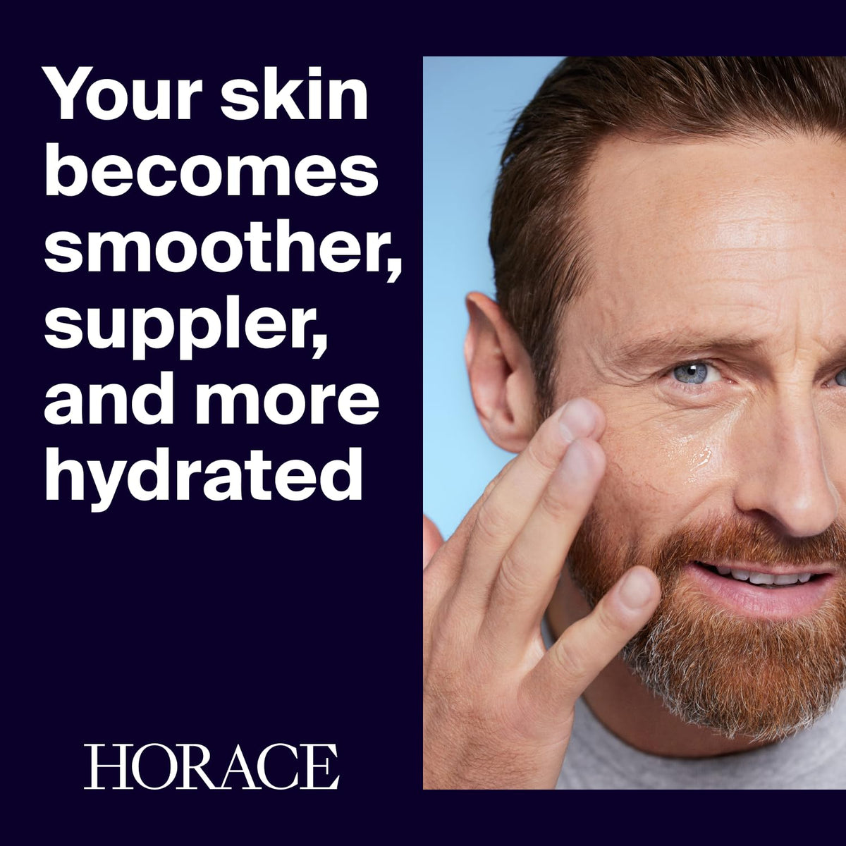 Horace Face Firming Gel texture being applied for a quick firming boost