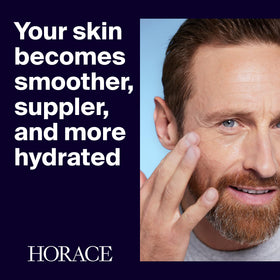 Horace Face Firming Gel texture being applied for a quick firming boost