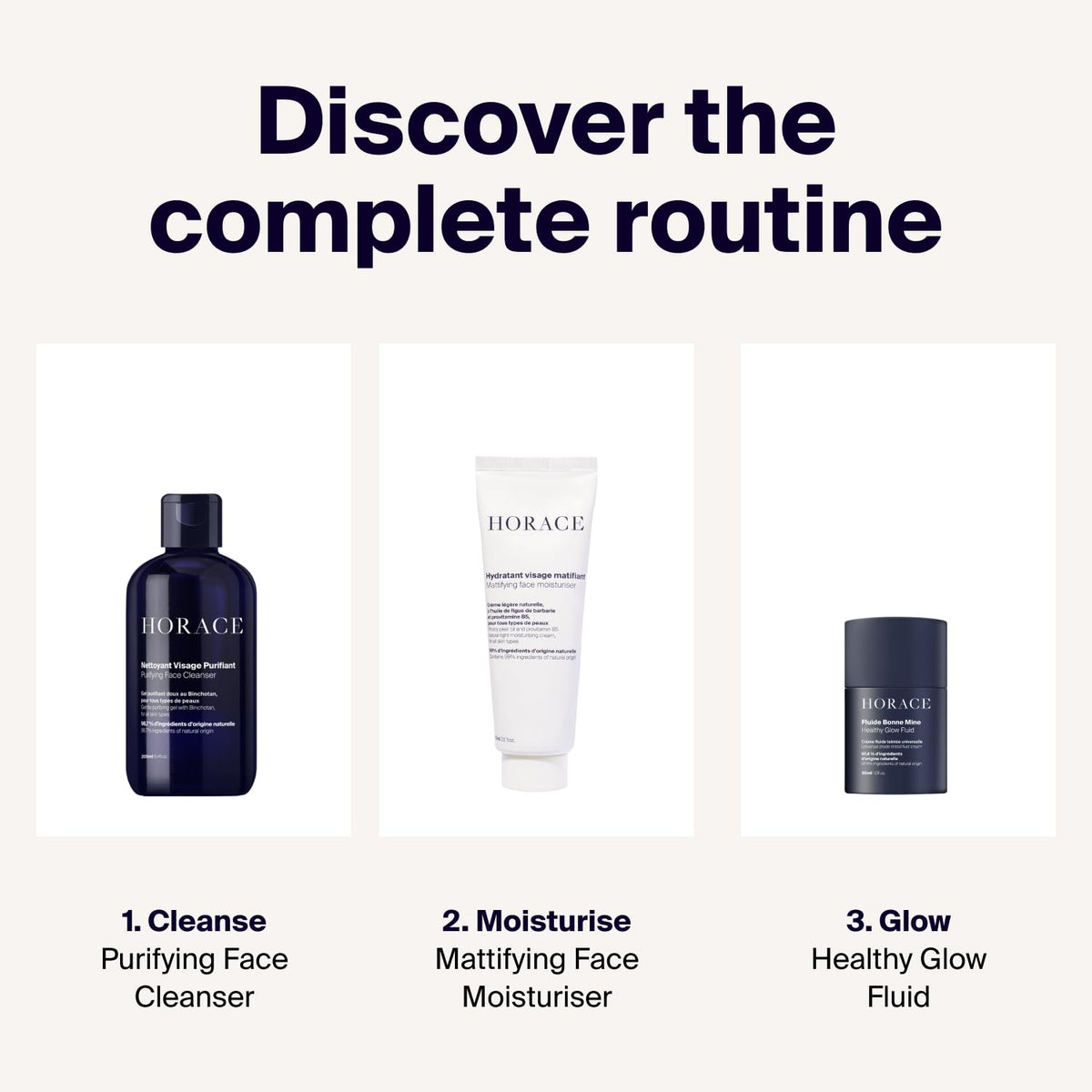 HORACE vegan, organic formula free from parabens and silicones