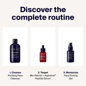 Horace Face Firming Gel close-up highlighting hyaluronic acids and peptides