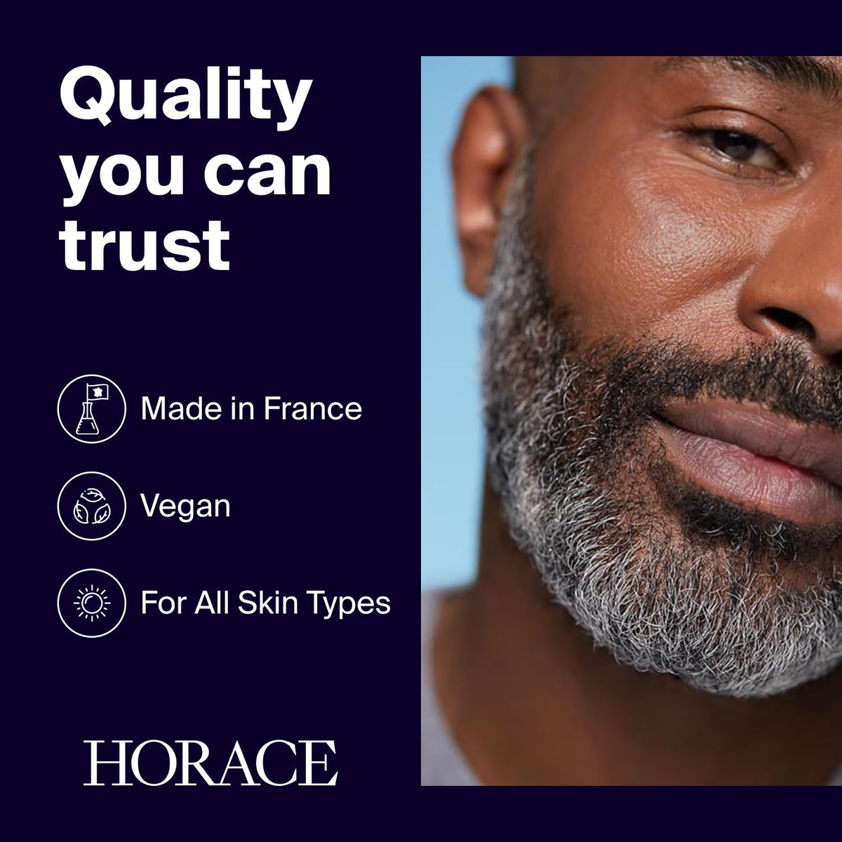 Horace Patchouli & Cedar packaging highlights natural ingredients and clean design.
