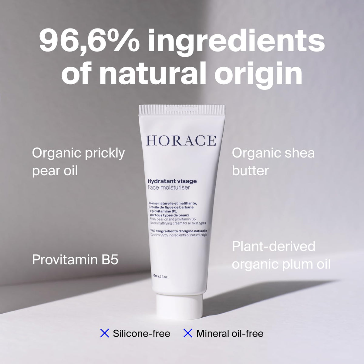 HORACE provitamin B5 moisture close-up shows skin-softening benefits