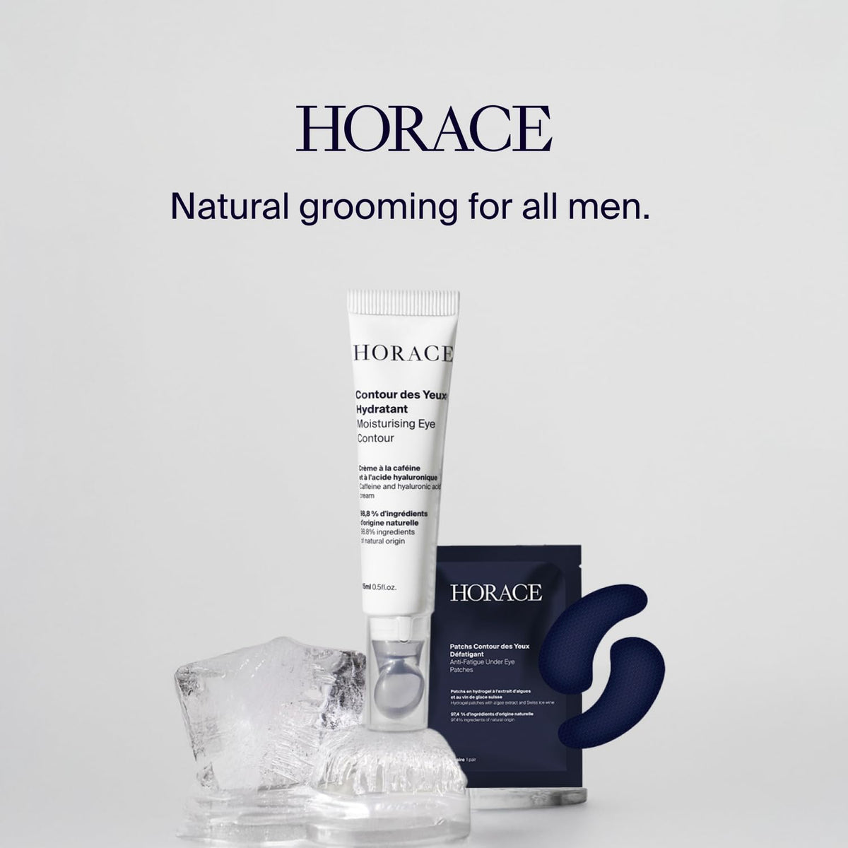 HORACE packaging and visuals convey clean branding for a streamlined skincare routine
