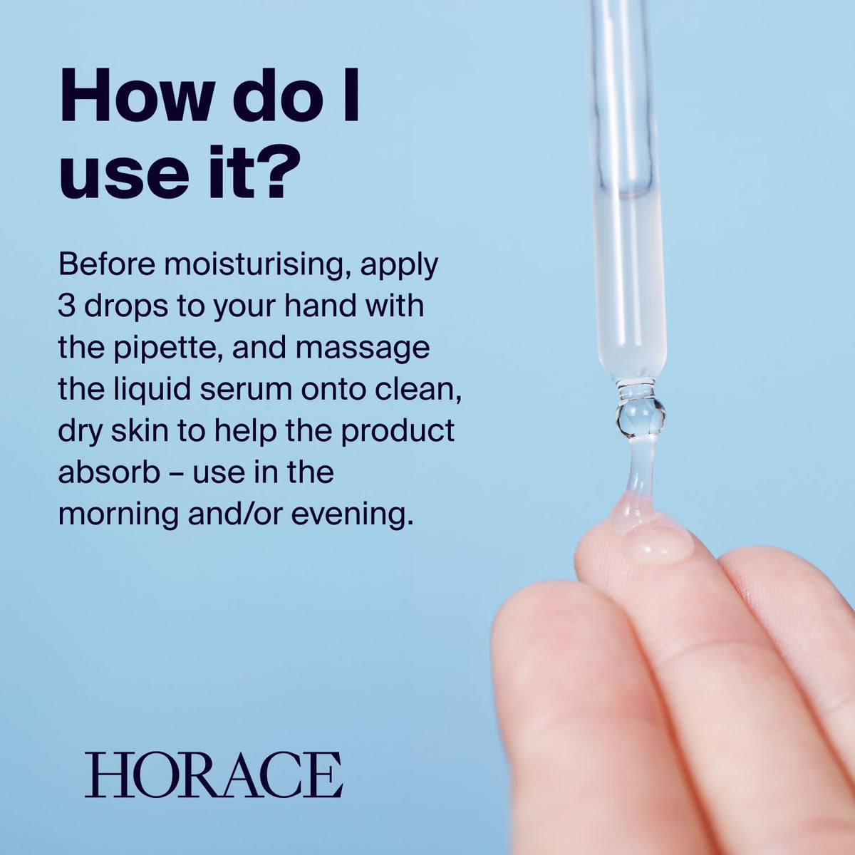 Unscented HORACE bottle and minimalist label ideal for sensitive skin
