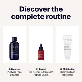 HORACE unscented vegan formulation suitable for sensitive, oily, dry, or combination skin.