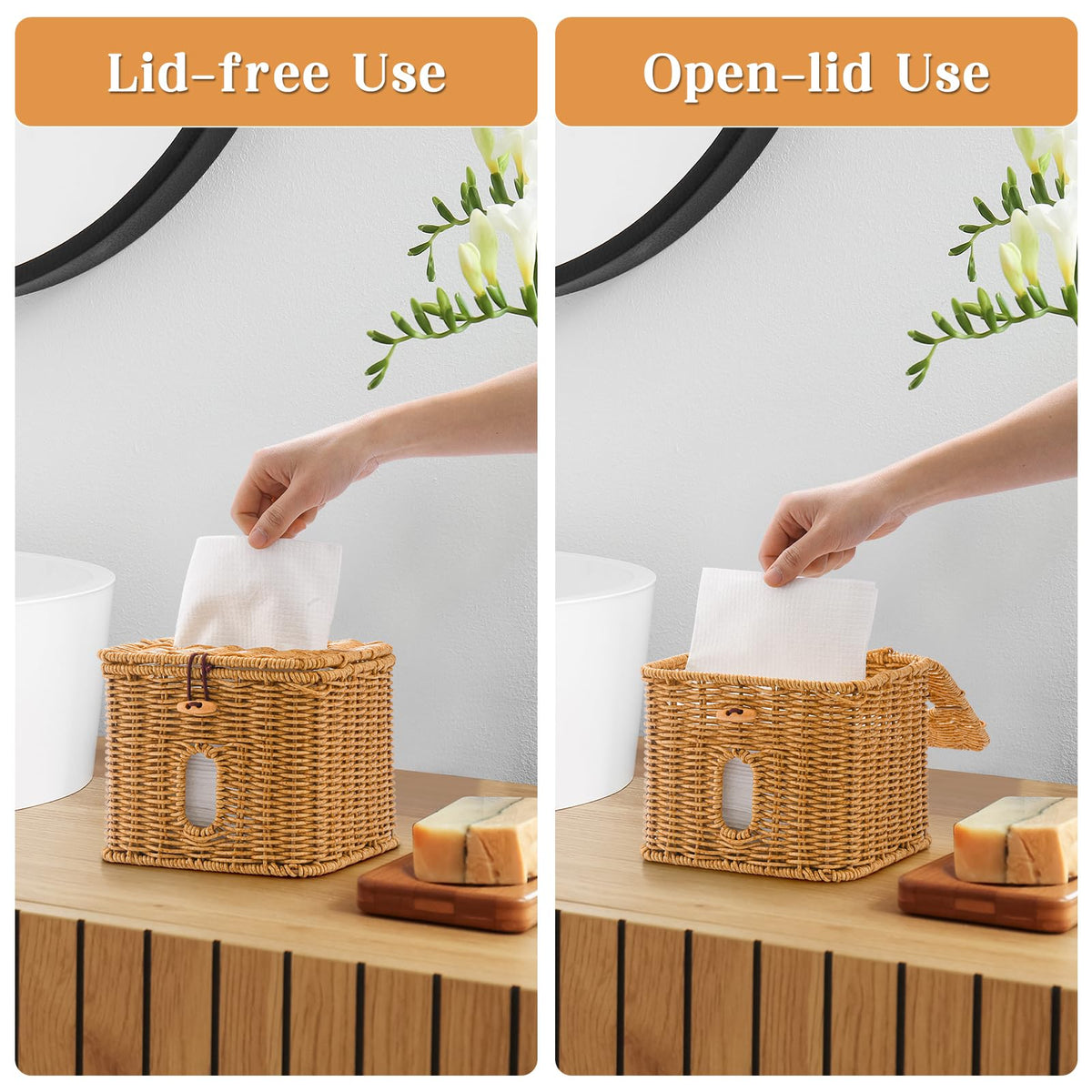 Hordely towel holder observation window helps monitor towel supply.