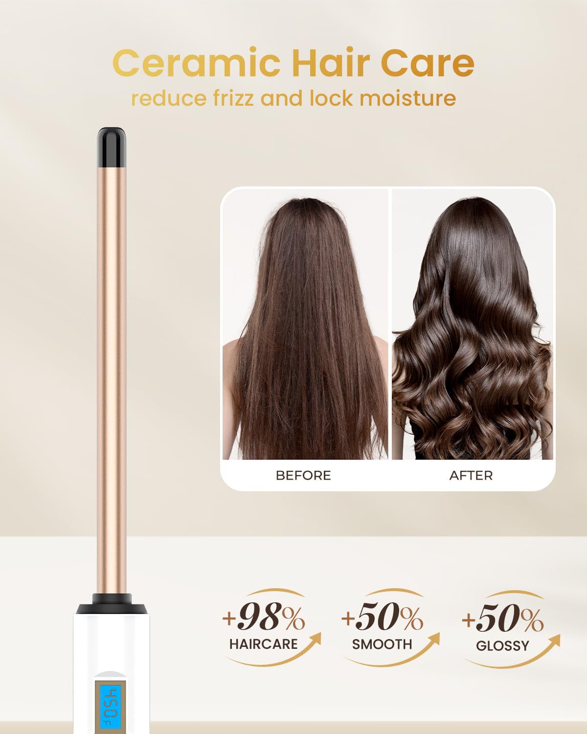 Hoson wand with 11 heat settings for all hair types