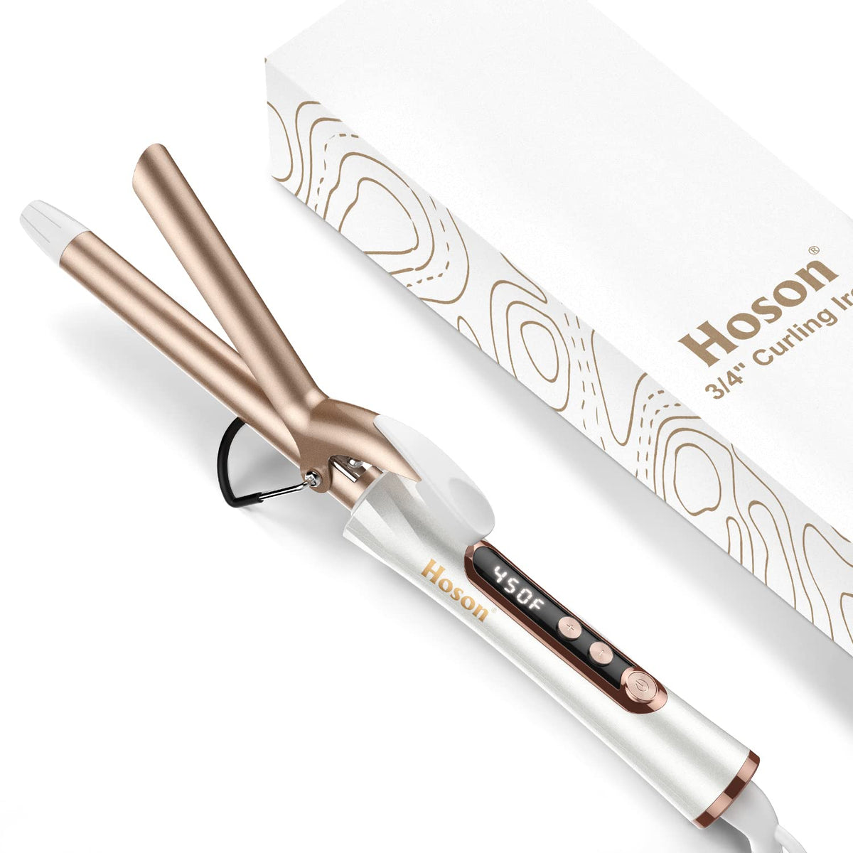 Hoson 3/4 inch curling iron with ceramic barrel shaping short hair curls
