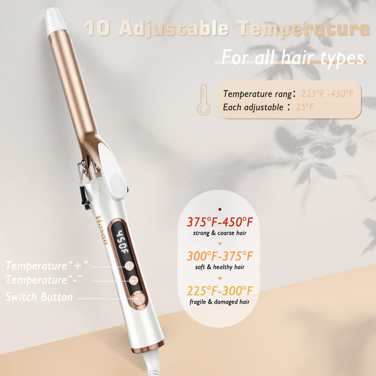 Hoson ceramic tourmaline coating for smooth glide and reduced static