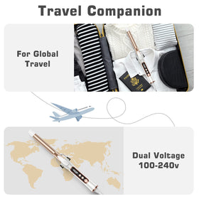 Hoson champagne gold finish curling iron for premium look