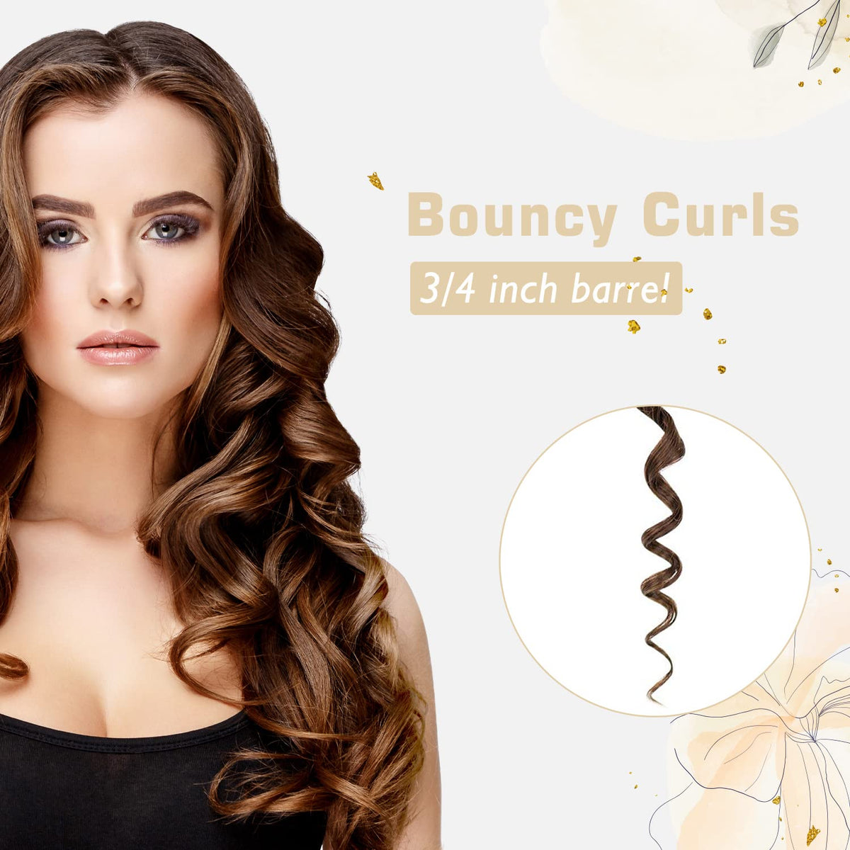 Hoson curling iron LCD display showing temperature setting