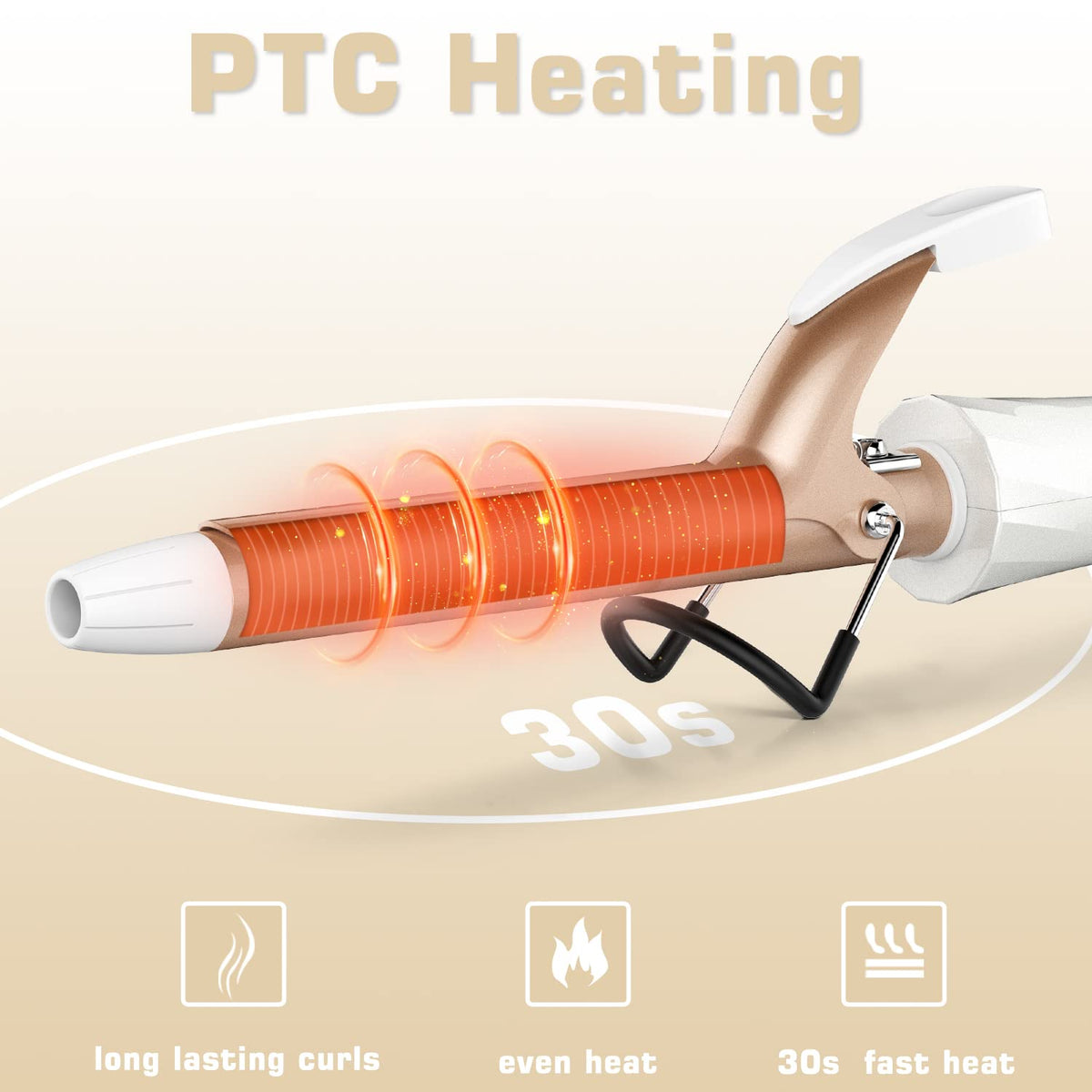 Hoson dual voltage travel curling iron for worldwide styling