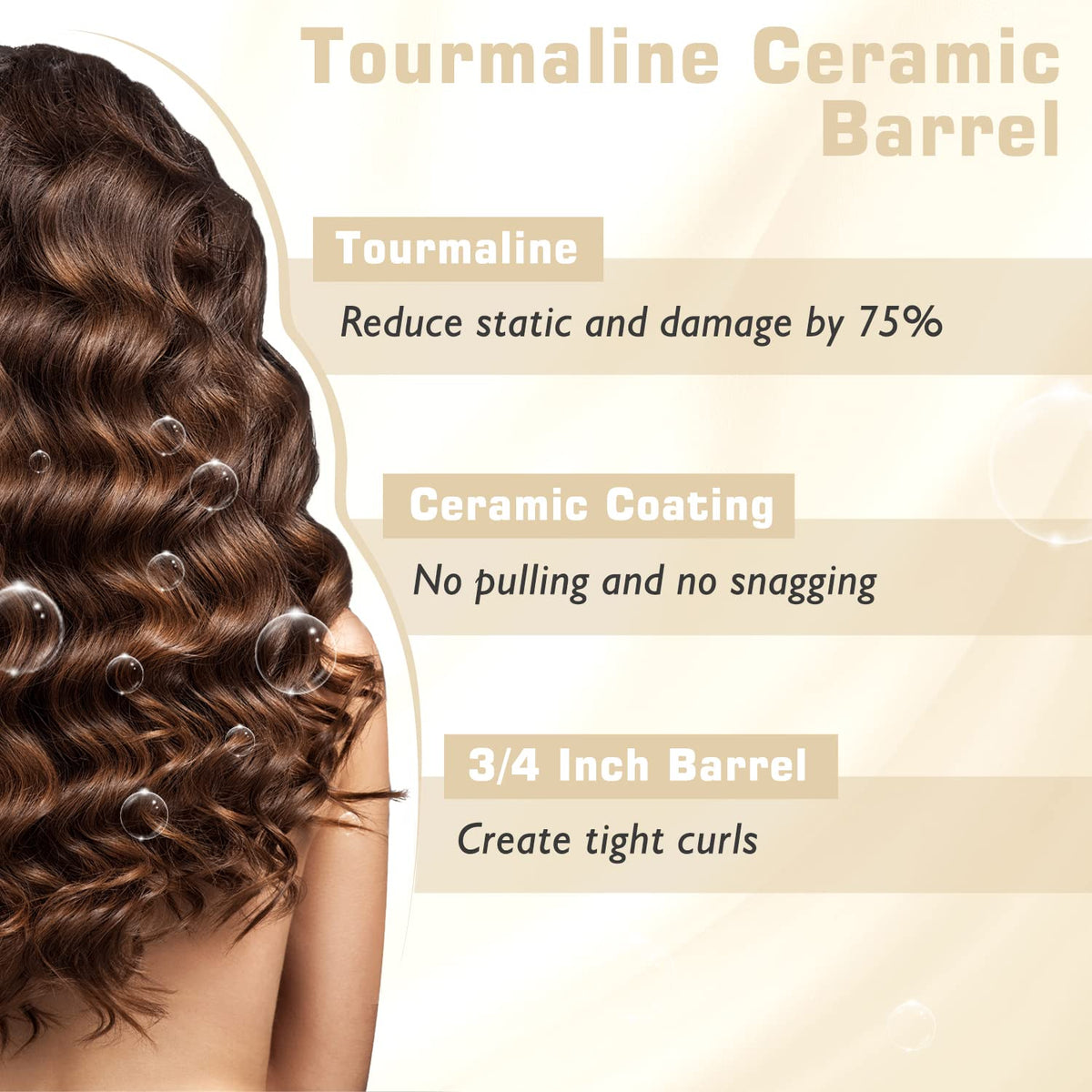 Hoson curling iron heats in 30 seconds for fast styling