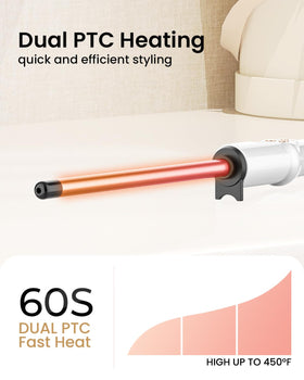 Hoson curling iron heats up in 60 seconds for efficient styling