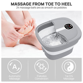 HOSPAN foldable foot spa demonstrates compact storage under furniture.