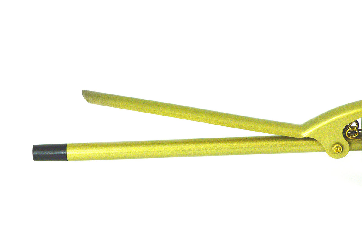 HOT Gold Ceramic Curling Iron ergonomic handle reduces styling fatigue.