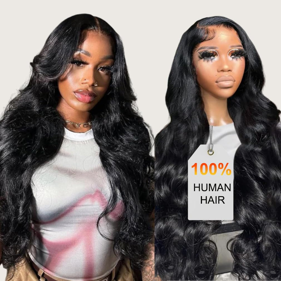 Hot Star 13x6 lace-front wig in body wave for a natural look.