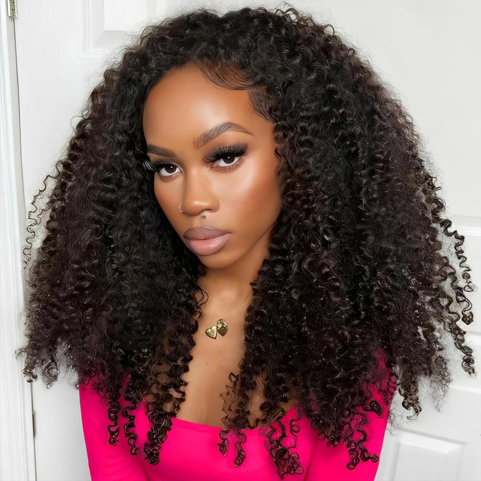 HOT STAR Burmese curly half wig clip-ins for instant volume.