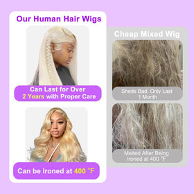HOT STAR pre-plucked hairline blonde wig for easy styling