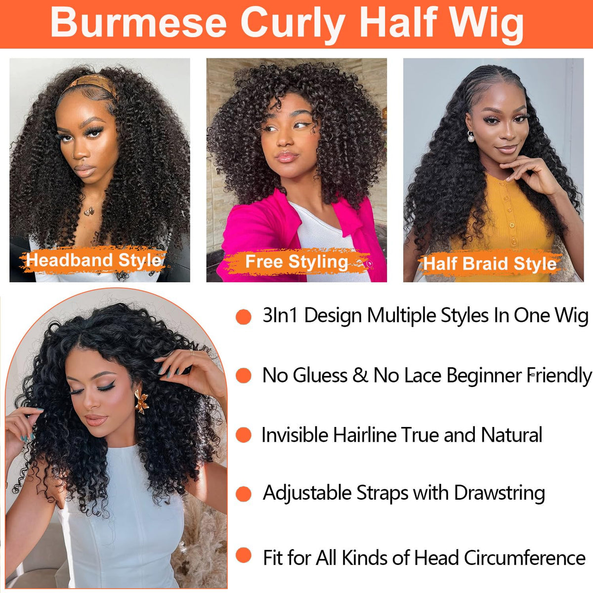 HOT STAR seamless hairline blends for natural look.