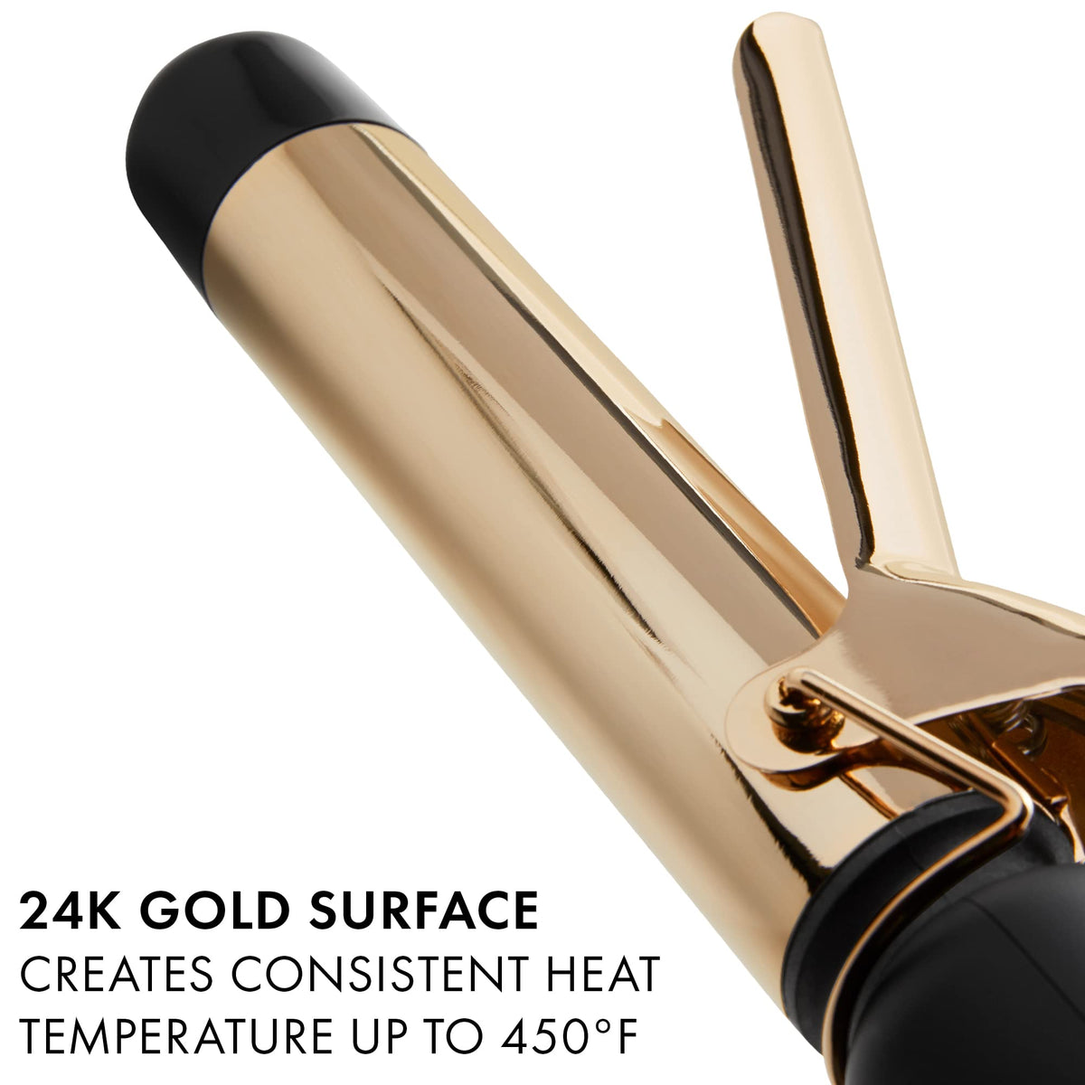 Hot Tools 24K Gold digital curling iron — pulse technology maintains consistent heat.