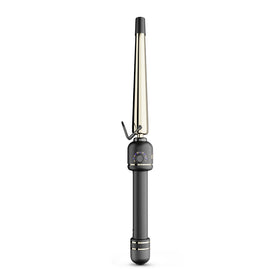 Hot Tools 24K Gold extended-barrel wand showing long-hair styling with ease