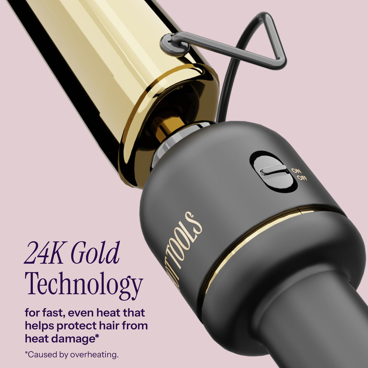 Hot Tools 24K Gold technology delivers even heat for consistent curls