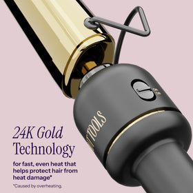 Hot Tools 24K Gold technology delivers even heat for consistent curls