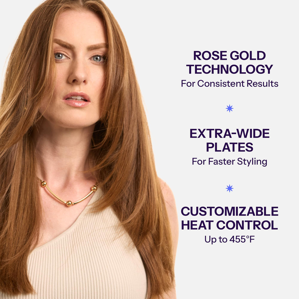 Hot Tools extra long plates cover more hair for faster, efficient styling
