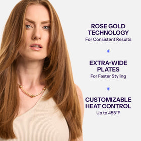 Hot Tools extra long plates cover more hair for faster, efficient styling