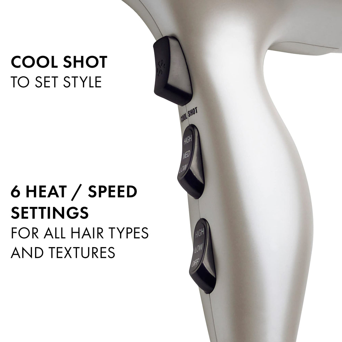 Hot Tools Pro Artist 2400 Turbo with diffuser attachment enhances curls and volume.