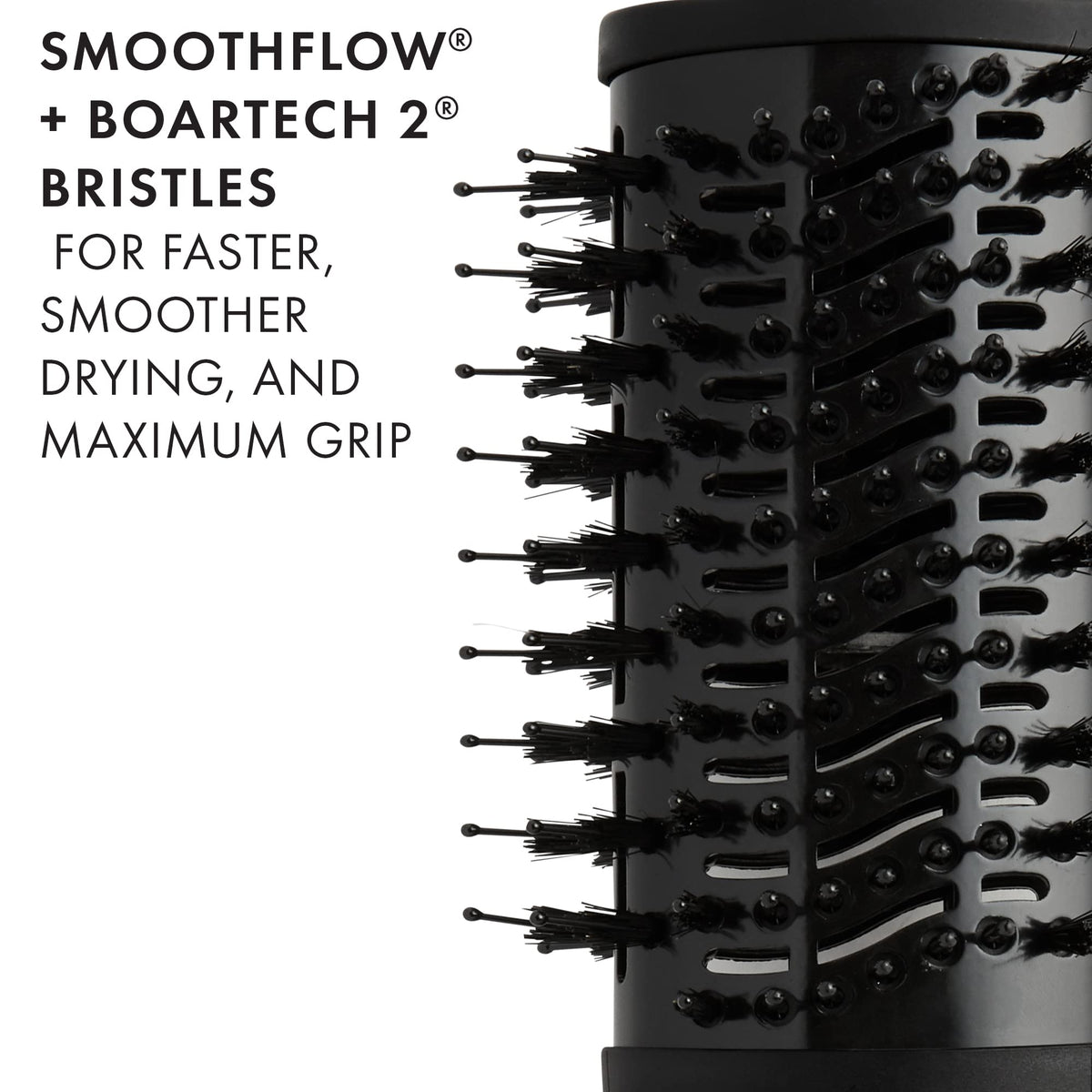 Hot Tools Pro Artist Black Gold boartech bristles with charcoal for gentle, smooth styling