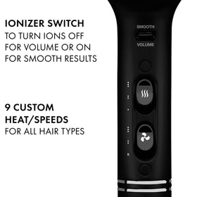 Multiple heat and speed settings enable versatile styling with Black Gold.