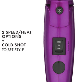 Hot Tools Pro Artist Ionic Compact Dryer with finger diffuser for volume.