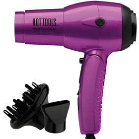 Hot Tools Pro Artist Ionic Compact Dryer with folding handle for travel styling.