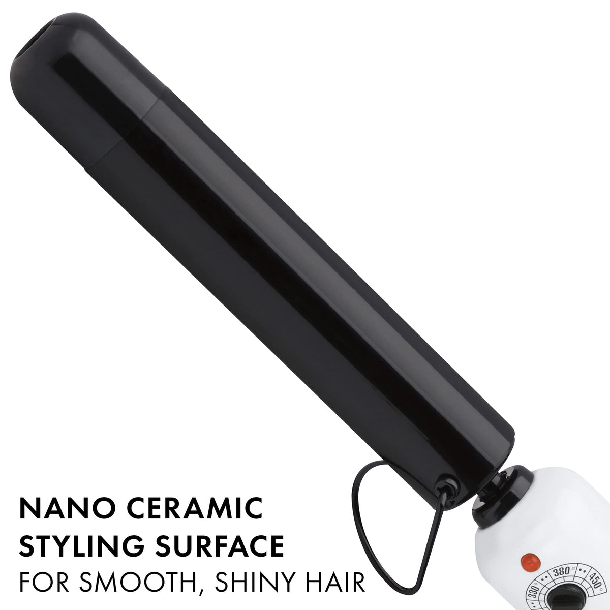 Pulse technology indicator on Hot Tools Pro Artist wand ensures stable styling temperatures.