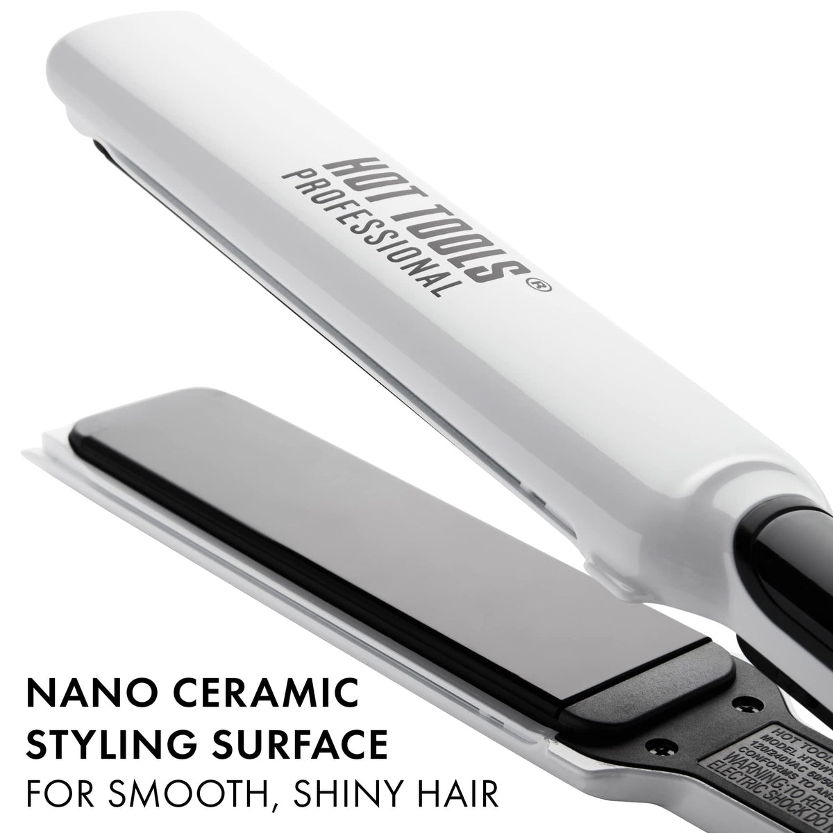 HOT TOOLS Pro Artist Nano Ceramic Straightener reaches 450°F for resilient styling on thick hair.