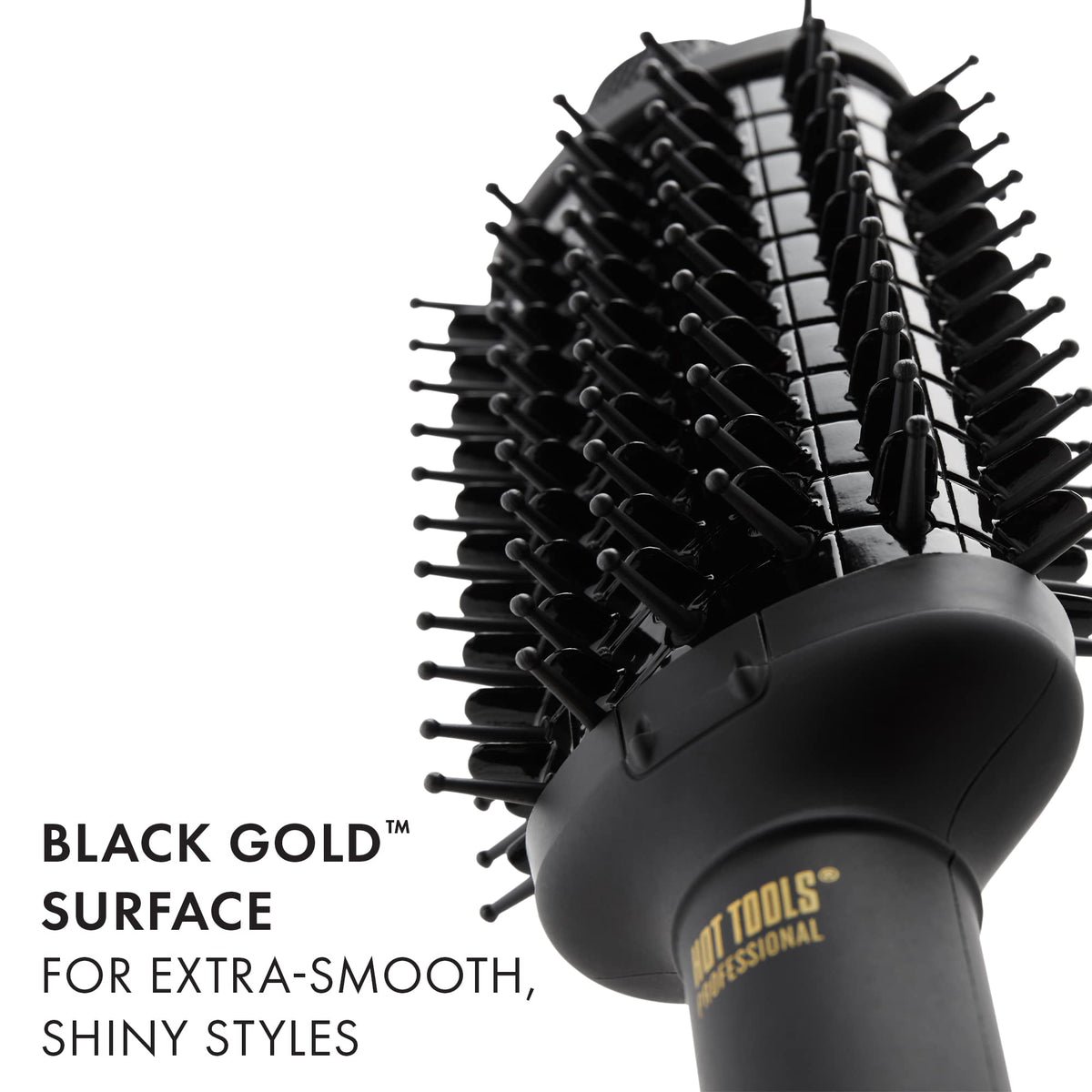 Hot Tools Pro Artist Oval Brush in action smoothing and adding volume