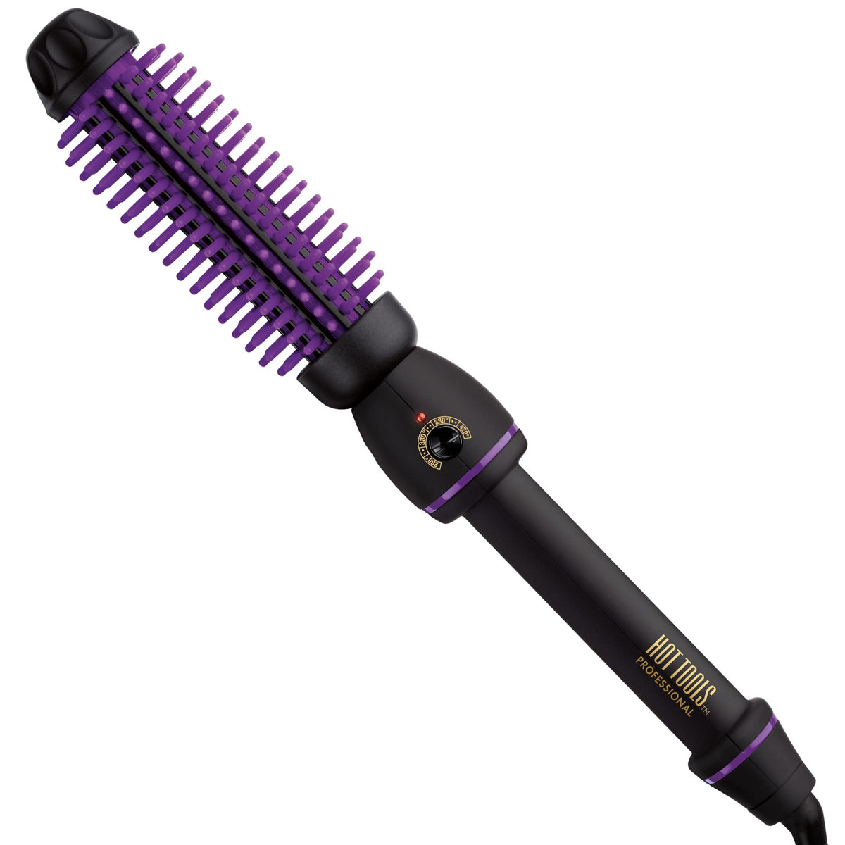 Hot Tools Pro Artist silicone bristle brush 1in front view boosts volume with silicone grip.