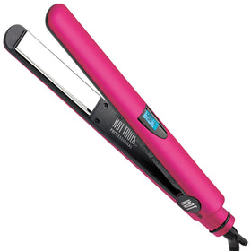 Hot Tools Pro Artist Titanium Flat Iron front view highlights durable titanium plates for straight styles.