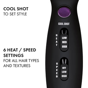 HOT TOOLS Pro Artist Tourmaline 2000 Turbo Hair Dryer with diffuser attachment