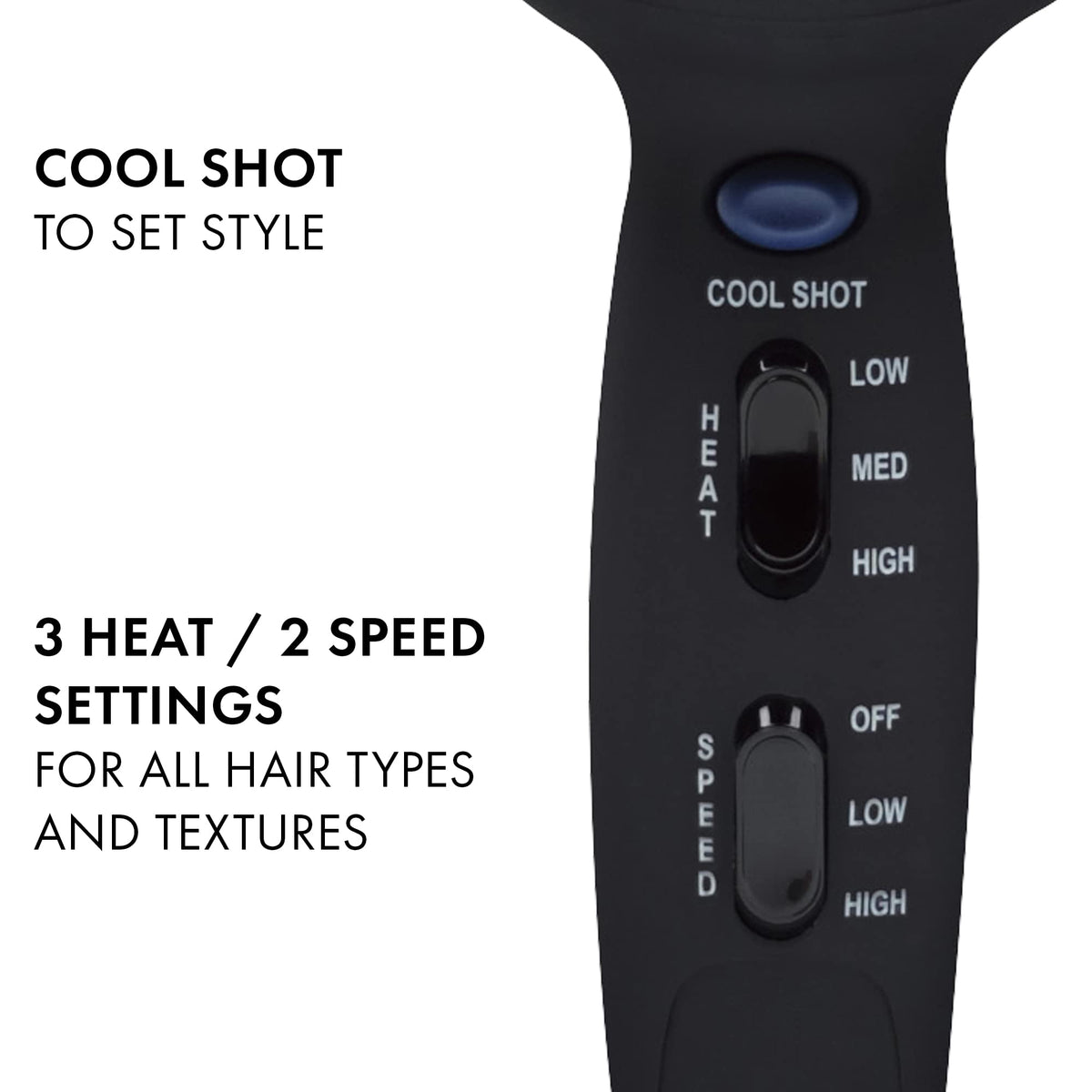 Hot Tools Pro Artist Turbo Dryer back view reveals ergonomic handle for comfortable styling sessions