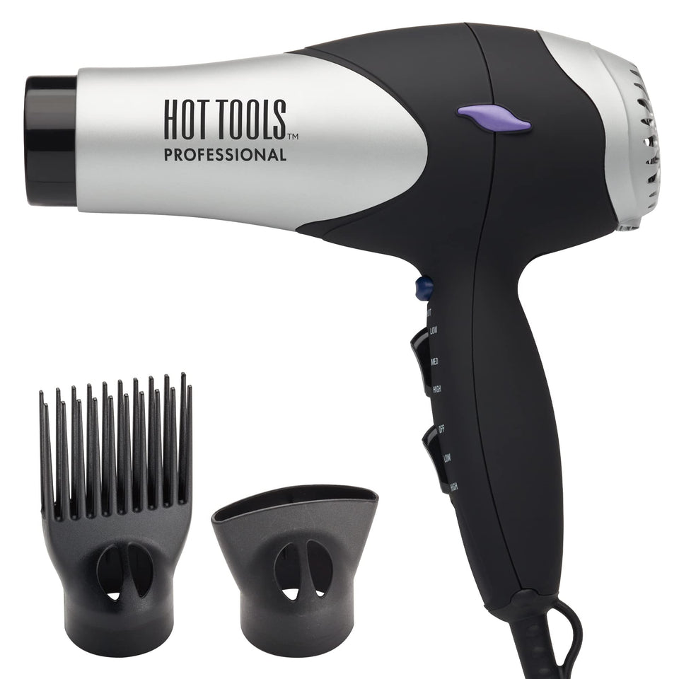 Hot Tools Pro Artist Turbo Dryer front view showing lightweight design for salon-grade styling